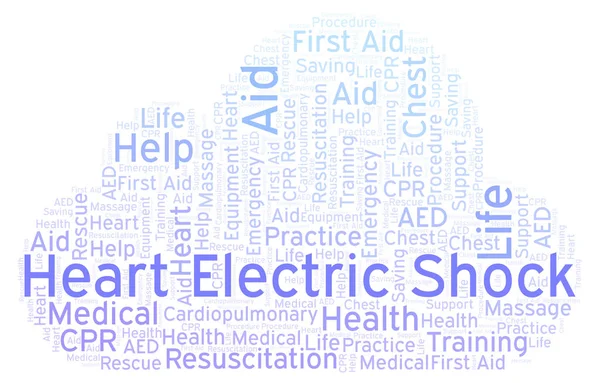 Heart Electric Shock word cloud, made with text only