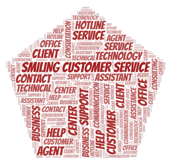 Smiling Customer Service Word Cloud Wordcloud Made Text Only — Stock Photo, Image