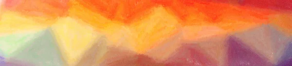 Illustrazione Astratta Arancione Marrone Cera Crayon Banner Sfondo — Foto Stock