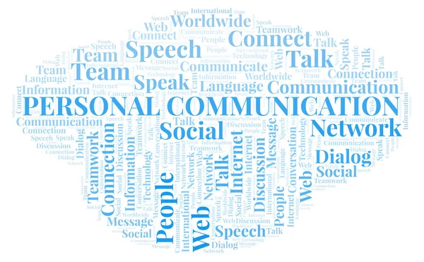 Persoonlijke Communicatie Word Cloud Wordcloud Gemaakt Met Alleen Tekst — Stockfoto