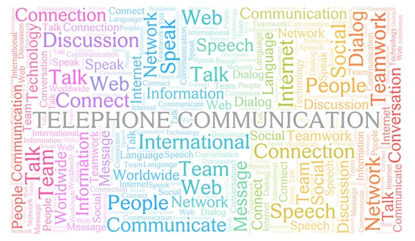 Telefonische Communicatie Word Cloud Wordcloud Gemaakt Met Alleen Tekst — Stockfoto