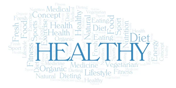 Healthy Word Cloud Wordcloud Made Text Only — Stock Photo, Image