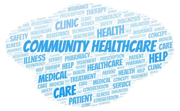 Community Healthcare Word Cloud Wordcloud Made Text Only — Stock Photo, Image