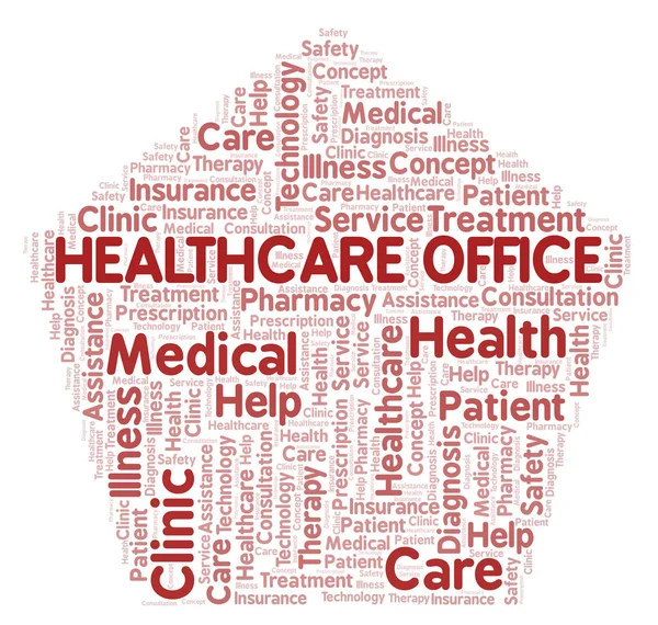 Sağlık Office word bulut. Yalnızca metin ile yapılan Wordcloud.