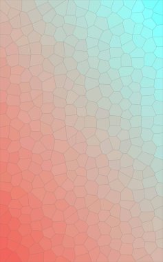 Dikey aqua ve kırmızı çizimi küçük altıgen arka plan