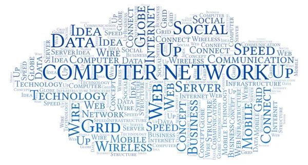 Computer Network word cloud. Word cloud made with text only.