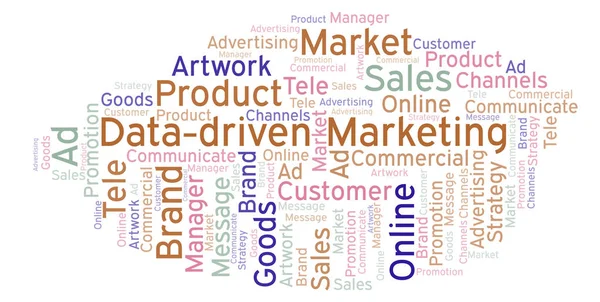 Word cloud with text Data-driven Marketing. Wordcloud made with text only.