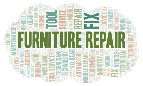Furniture Repair word cloud. Wordcloud made with text only.