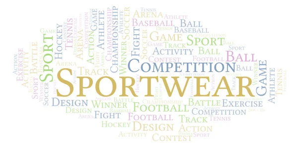 Sportwear Word Cloud Made Text Only — Stock Photo, Image