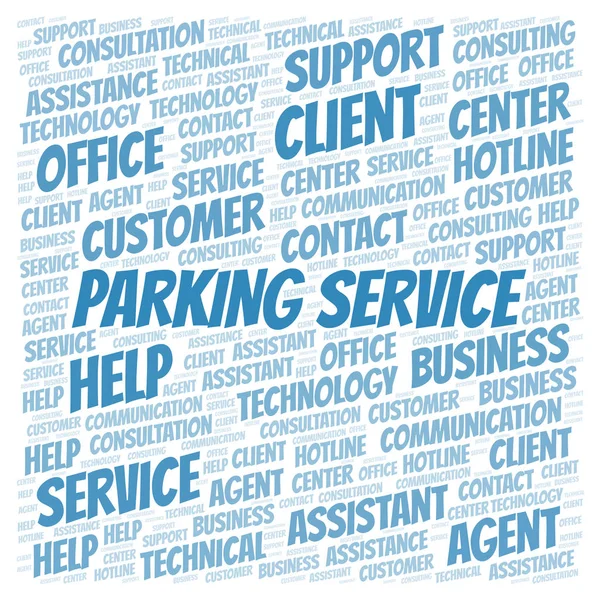Parking Service word cloud. Wordcloud made with text only.