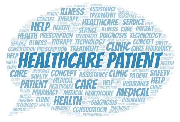Υγειονομικής Περίθαλψης Ασθενών Λέξη Σύννεφο Wordcloud Γίνεται Κείμενο Μόνο — Φωτογραφία Αρχείου