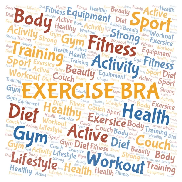 Exercício Bra Nuvem Palavras Wordcloud Feito Apenas Com Texto — Fotografia de Stock