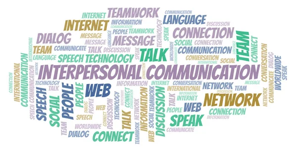 Interpersoonlijke Communicatie Word Cloud Wordcloud Gemaakt Met Alleen Tekst — Stockfoto