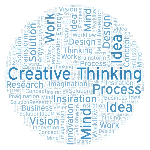 Creative Thinking Word Cloud Made Text Only — Stock Photo, Image