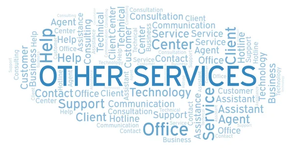 Otros Servicios Word Cloud Wordcloud Hecho Solo Con Texto —  Fotos de Stock