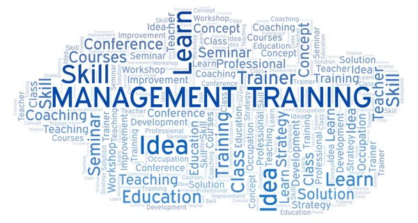 Management Training Word Cloud Wordcloud Nur Mit Text Erstellt — Stockfoto