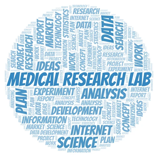 Medische Research Lab Word Cloud Wordcloud Gemaakt Met Alleen Tekst — Stockfoto