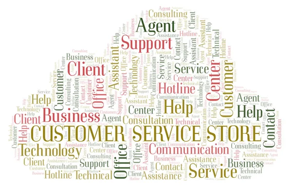 Nube Palabras Customer Service Store Wordcloud Hecho Solo Con Texto —  Fotos de Stock