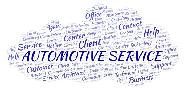 Auto Service Word Cloud Wordcloud Gemaakt Met Alleen Tekst — Stockfoto