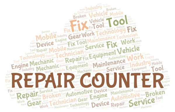 Reparera Counter Word Cloud Wordcloud Gjorda Med Endast Text — Stockfoto