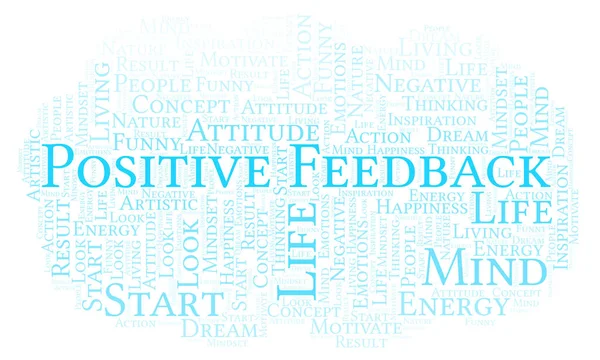 Positives Feedback Wortwolke Nur Mit Text — Stockfoto