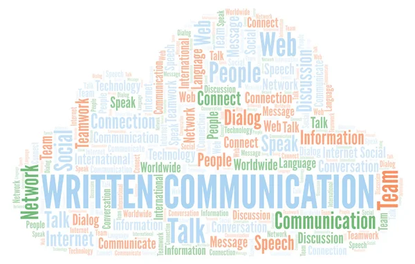 Written Communication word cloud. Wordcloud made with text only.