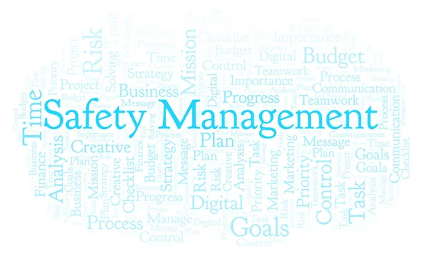 Safety Management word cloud, made with text only
