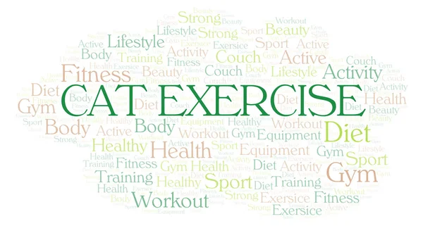 Cat Exercise word cloud. Wordcloud made with text only.