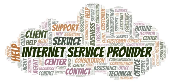 Internet Service Provider word cloud. Wordcloud made with text only.