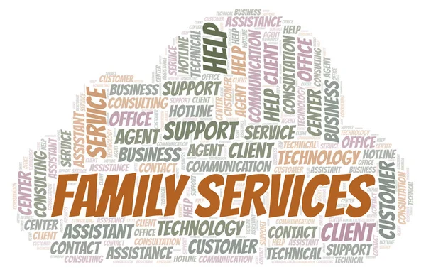 Family Services Word Cloud Wordcloud Made Text Only — Stock Photo, Image