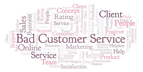 Bad Customer Service word cloud. Made with text only.