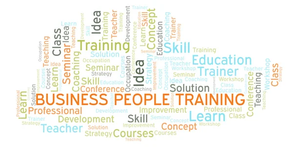 Business People Formation Cloud Mot Wordcloud Fait Avec Texte Seulement — Photo