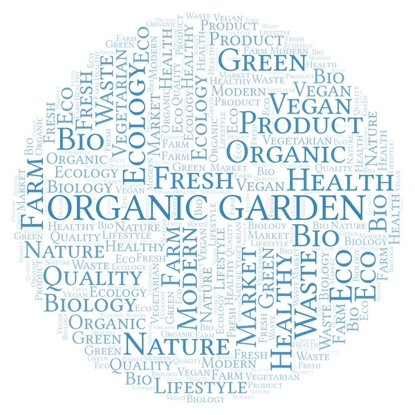 Organic Garden Word Cloud Wordcloud Made Text Only — Stock Photo, Image