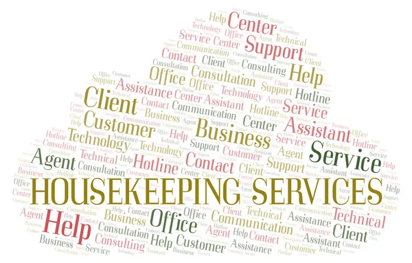 Housekeeping Services word cloud. Wordcloud made with text only.