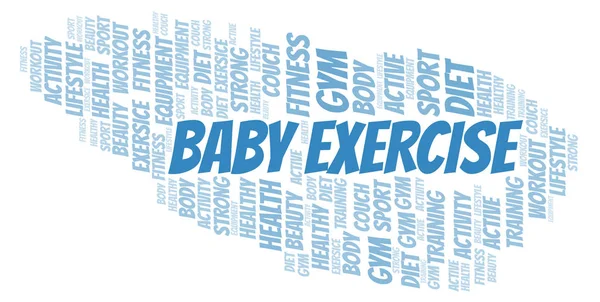 Baby Motion Word Cloud Wordcloud Gjorda Med Endast Text — Stockfoto
