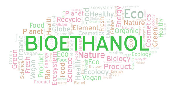 Bioethanol word cloud. Wordcloud made with text only.