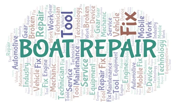Boat Repair word cloud. Wordcloud made with text only.