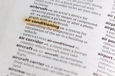 Sözcük veya tümceciğin marker ile vurgulanan bir sözlük Klima.