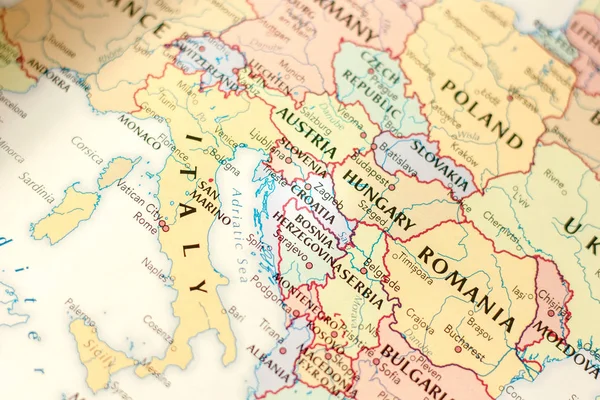 Ivanovsk Rússia Novembro 2018 Croácia Mapa Mundo — Fotografia de Stock