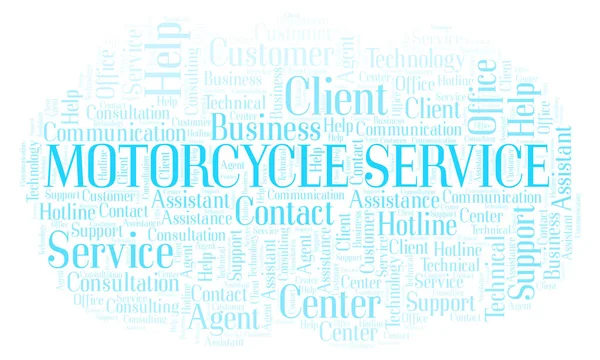 Motorcycle Service word cloud. Wordcloud made with text only.