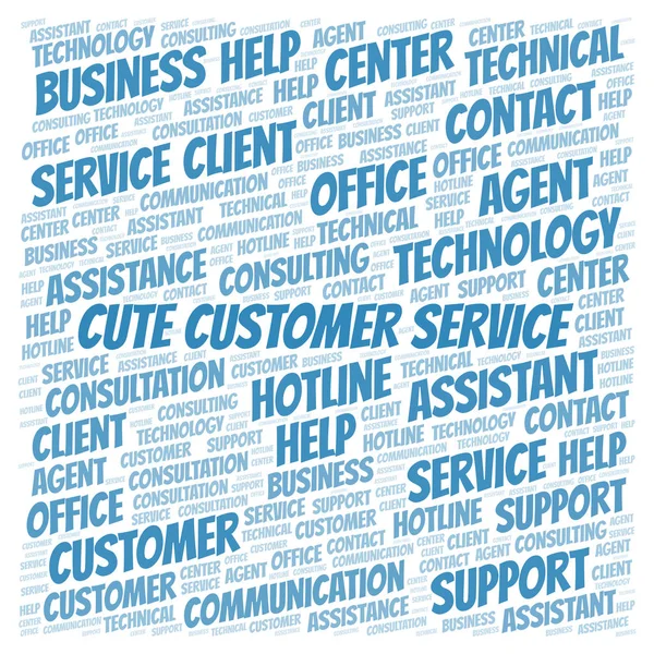Cute Customer Service Word Cloud Wordcloud Made Text Only — Stock Photo, Image