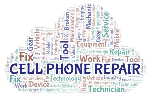 Cell Phone Repair word cloud. Wordcloud made with text only.