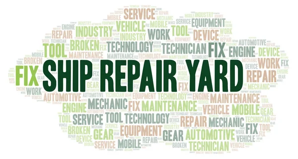 Ship Repair Yard word cloud. Wordcloud made with text only.