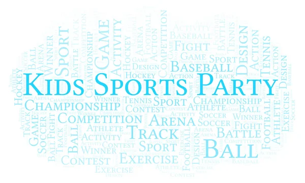 Barn Sport Part Word Cloud Med Endast Text — Stockfoto