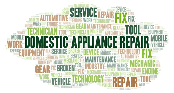 Domestic Appliance Repair word cloud. Wordcloud made with text only.