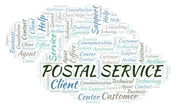 Postal Service Word Cloud Wordcloud Made Text Only — Stock Photo, Image
