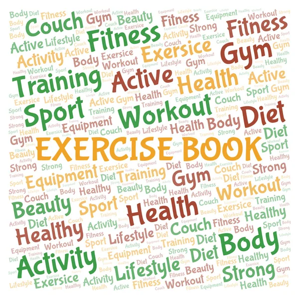 Exercise Book Word Cloud Wordcloud Made Text Only — Stock Photo, Image