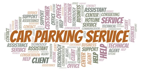 Auto Parking Service Word Cloud Wordcloud Gemaakt Met Alleen Tekst — Stockfoto