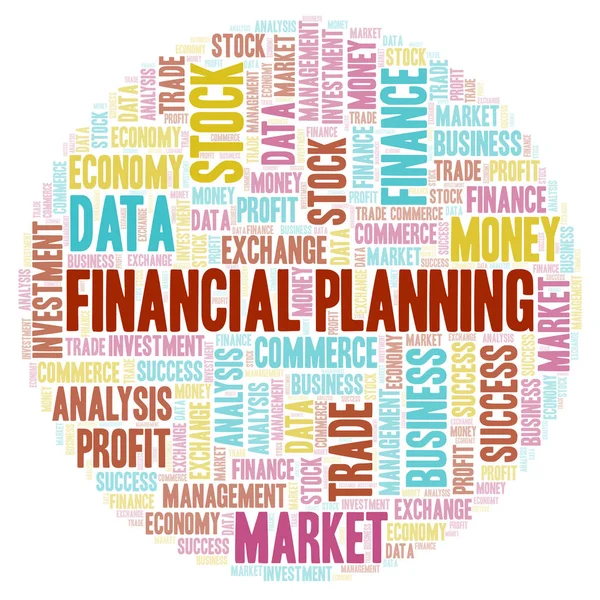 Financial Planning Word Cloud Wordcloud Made Text Only — Stock Photo, Image