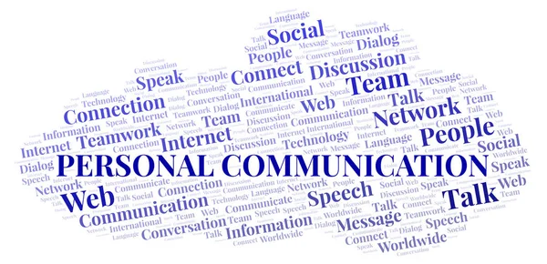 Persoonlijke Communicatie Word Cloud Wordcloud Gemaakt Met Alleen Tekst — Stockfoto